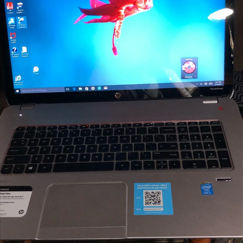 17” touch screen laptop. With wonderful case. Used for 2-3months.